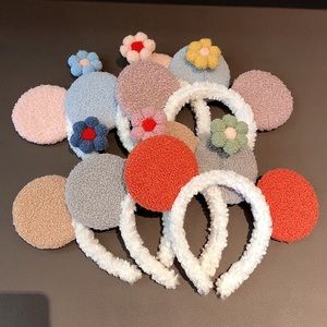furry animal carton hair hoop headbands for women
